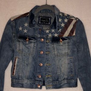 American flag rue21 jean jacket